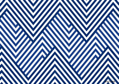 Abstract Blue Striped Line Serrated Pattern On White Background And