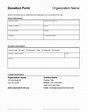 Donation Form Template for Word