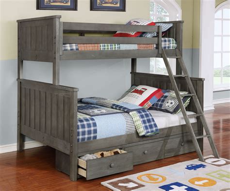 Includes 2 underbed drawers for sufficient storage. Jackson Twin over Full Bunk Bed (White, Espresso, Rustic ...