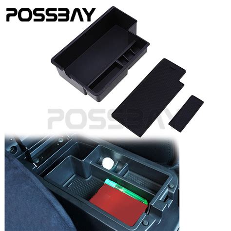 Possbay Car Central Armrest Box Storage Glove Fit Mobile Phone Key