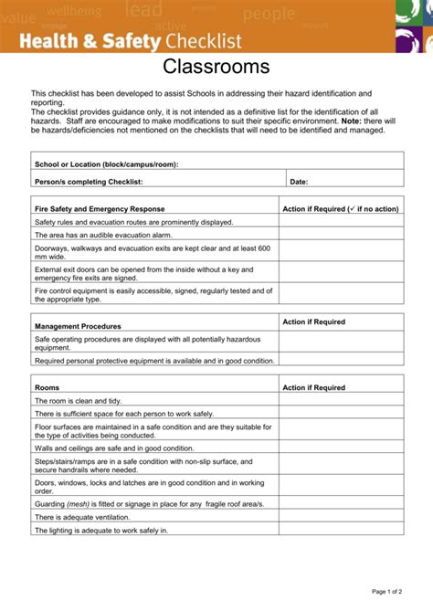 Safety Plan Template Fillable
