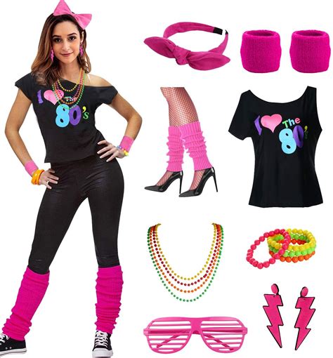 Womens I Love The 80s Disco 80s Costume Outfit Accessories In 2023 80s Party Outfits 80s