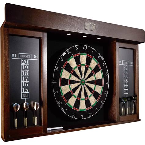 Scheiben Dartboard Cabinet Set With Electronic Scorer Sports Darts Game