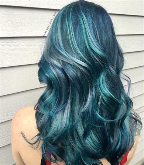 Icy Blue Teal Silver Mermaid Hair Teal Hair Ombre Hair Turquoise