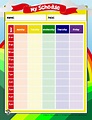 Printable Elementary School Schedule for Kids | Woo! Jr. Kids Activities