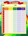 Printable Elementary School Schedule for Kids | Woo! Jr. Kids Activities