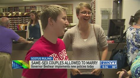 Ky Clerks Greet First Same Sex Couples Wanting Marriage Licenses Youtube