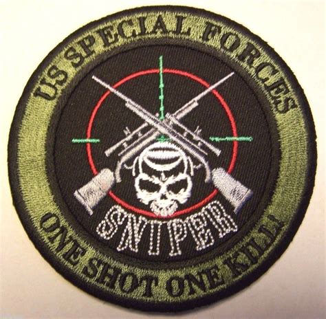 United States Army Special Forces Sniper Patch One Shot One Kill