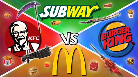 McDonald VS KFC VS Subway VS Burger King 6098-4480-8550 by n0r4