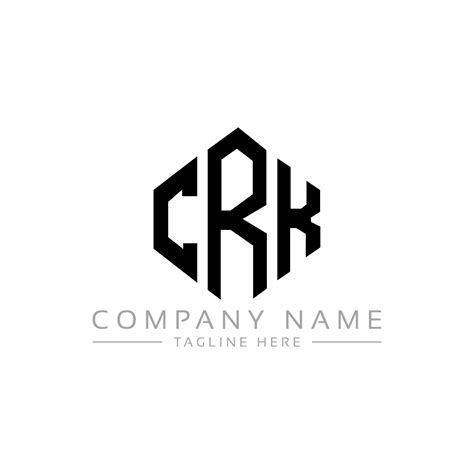 CRK letter logo design with polygon shape. CRK polygon and cube shape