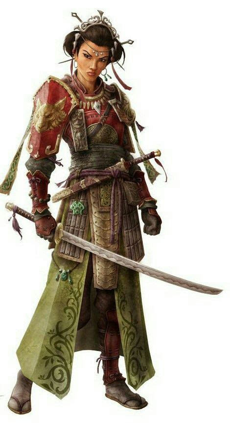 Female Samurai Pathfinder Pfrpg Dnd Dandd D20 Fantasy Female Samurai