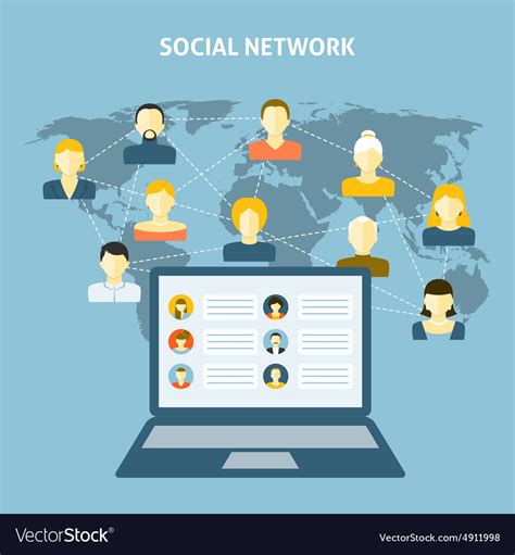 Social Network Concept Royalty Free Vector Image