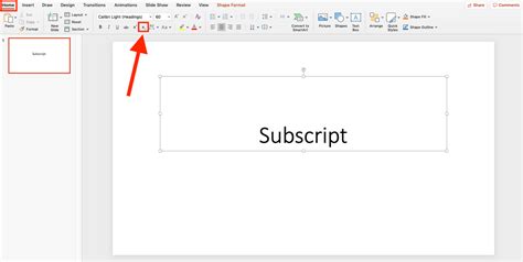 How To Format A Subscript Or Superscript In Powerpoint