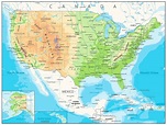 Map Of The United States With Oceans - Viole Jesselyn