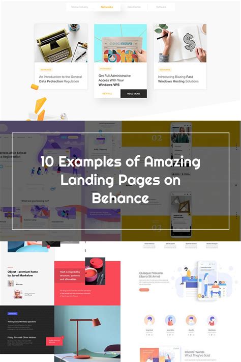 10 Examples Of Amazing Landing Pages On Behance In 2020 Landing Page