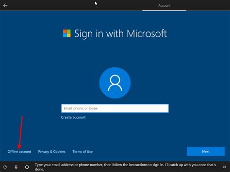 Install Windows 10 Without Microsoft Account