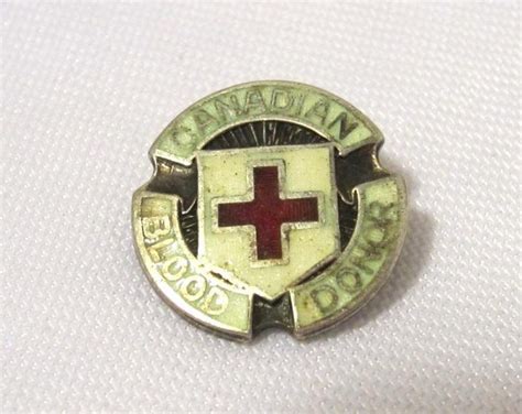 Vintage Sterling Silver Canadian Red Cross Blood Donor Pins Etsy