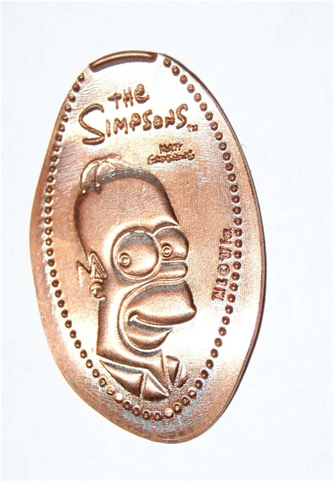 Elongated Pressed Penny The Simpsons 5 Homer For Collectors