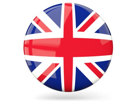 Glossy Round Icon Illustration Of Flag Of United Kingdom