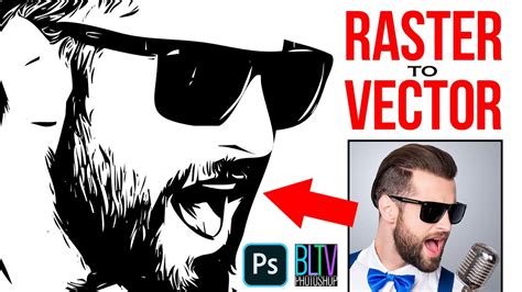 Photoshop Convert Raster Images To Vector Graphics Youtube