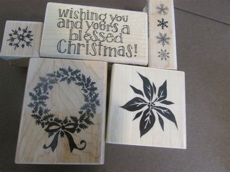 Christmas Rubber Stamps Etsy