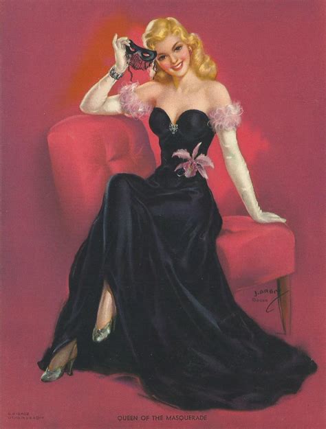 Queen Of The Masquerade Pin Up Print By Jules Erbit