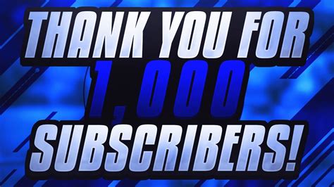 Thank You For 1000 Subscribers 1000 Subscriber Special Giveaway Open
