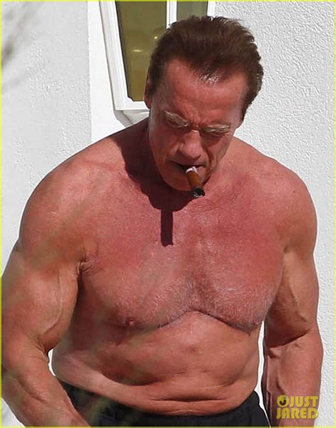 Full Sized Photo Of Arnold Schwarzenegger Shirtless Buff Cannes 02