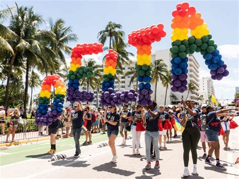 Annual Pride Festival And Parade In Miami South Beach Editorial Stock