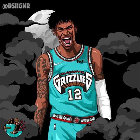 Wallpaper Artwork Ja Morant Animated Grizzlies Fan Activities