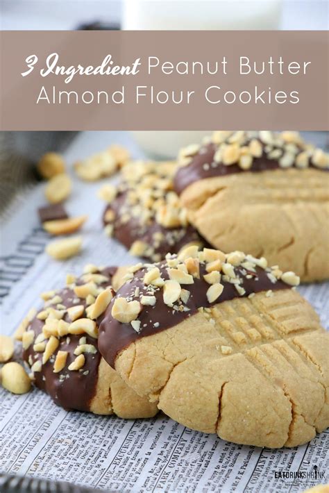 These almond flour oatmeal cookies are soft, chewy and easy to make! 3 Ingredient Almond Flour Peanut Butter Cookies - Eat. Drink. Shrink.