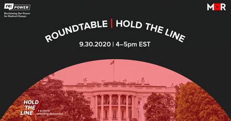 Rsvp Roundtable For Hold The Line Guide Mr