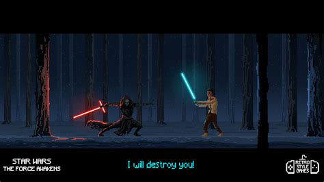 Star Wars Finn Vs Kylo Ren Force Awakens Pixel Art