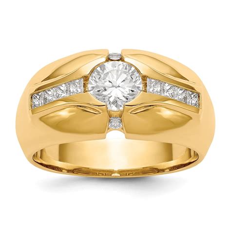 Aa Jewels Solid 14k Yellow Gold Engagement Mens Semi Mount Wedding