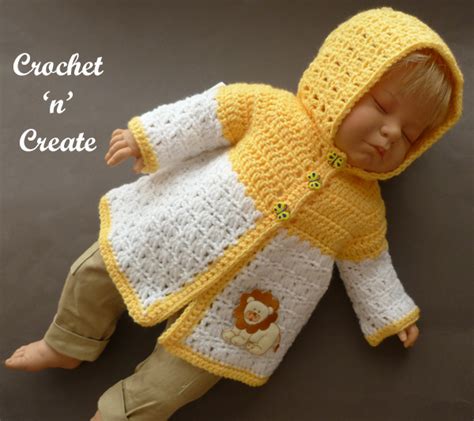Crochet Newborn Hooded Coat Free Baby Pattern On Crochet N Create