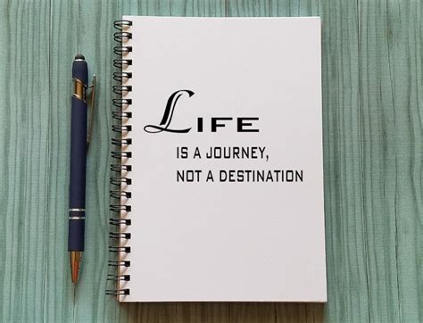 Writing Journal Life Is A Journey Not A Destination 5 X 7 Etsy