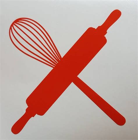 Rolling Pin Whisk Decal Die Cut Vinyl Car Decal Sticker For Etsy