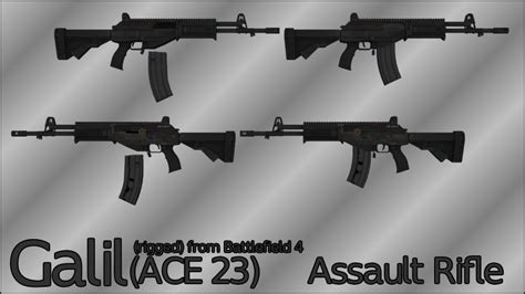 Galil Ace 23 Assault Rifle Rigged By Progammernetwork On Deviantart