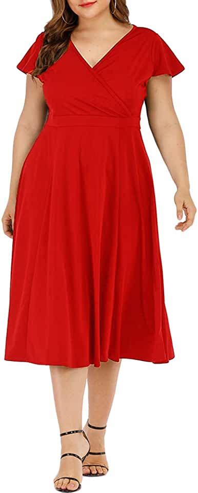 Plus Size Red Dresses Clothing Shoes And Jewelry