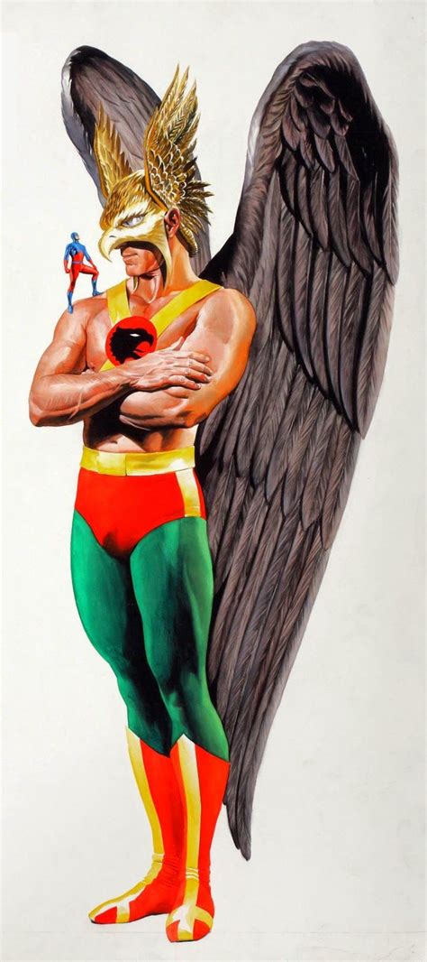 Atom And Hawkman By Alex Ross Hawkman Comic Books Art Comic Heroes