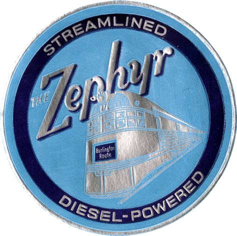 Zephyr Bnsf Railway Vintage Travel Trains United Emblem Clipart