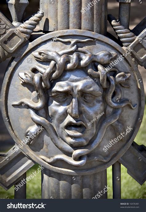 Gorgon Head Bas Relief Stock Photo 16476481 Shutterstock