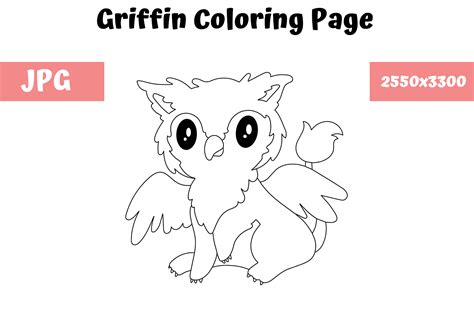Coloring Page For Kids Griffin Gráfico Por Mybeautifulfiles