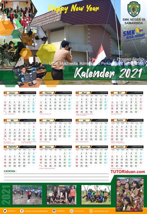 Desain Kalender Dinding 2021 Format 12 Bulan Photoshop Free Psd