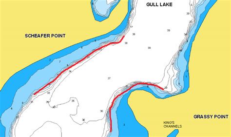 Gull Lake Fishing Map Hiking In Map