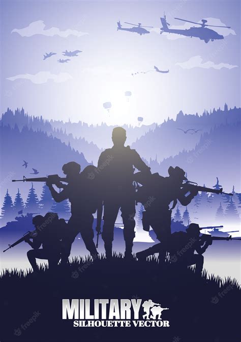 Premium Vector Military Illustration Army Background Soldiers