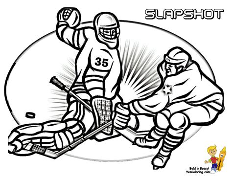 Hat Trick Hockey Coloring Sheets | Free | Hockey Players | Sports