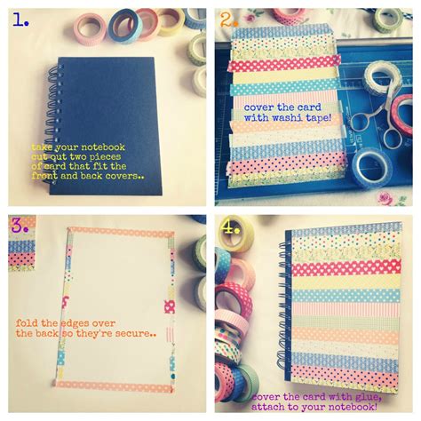 Diy Washi Tape Notebooks Burkatron