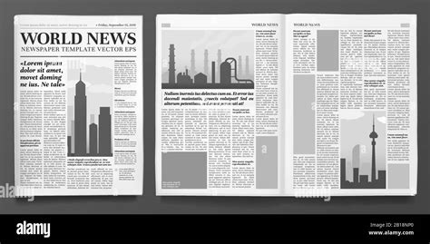 Business Newspaper Template Financial News Headline Newspapers Pages