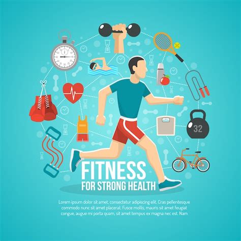 Fitness Concept Illustration Free Vector